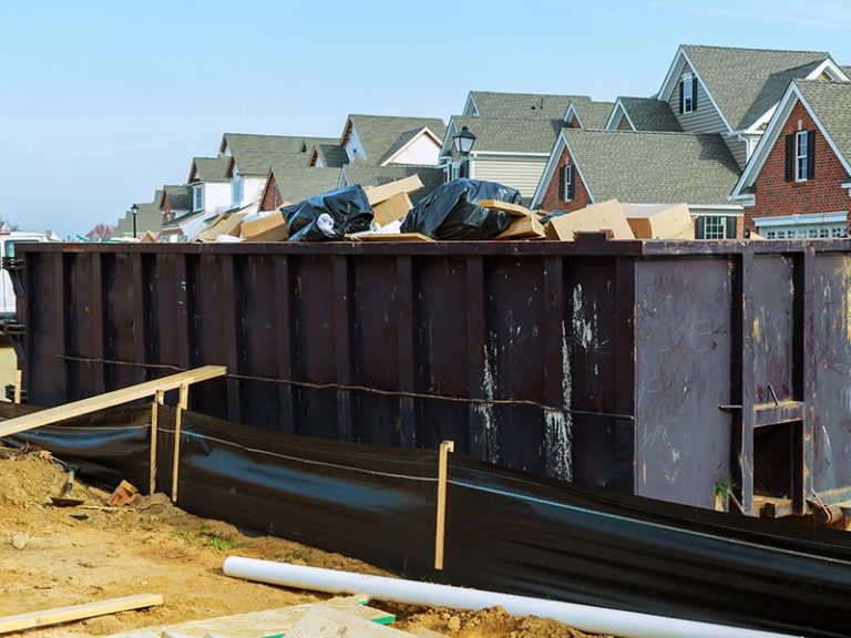 Hook bins filled with Trash