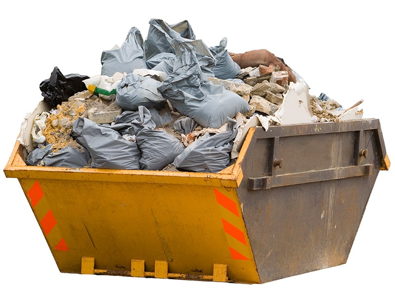 overloaded skip bins